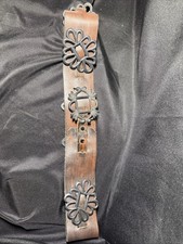 Handmade Renaissance Style Unique Leather Womens Belt 18.5  