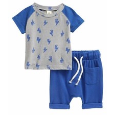 Tucker Tate Infant Boys Graphic Tee Sweatpants Set Blue Dazzle 9mths 39