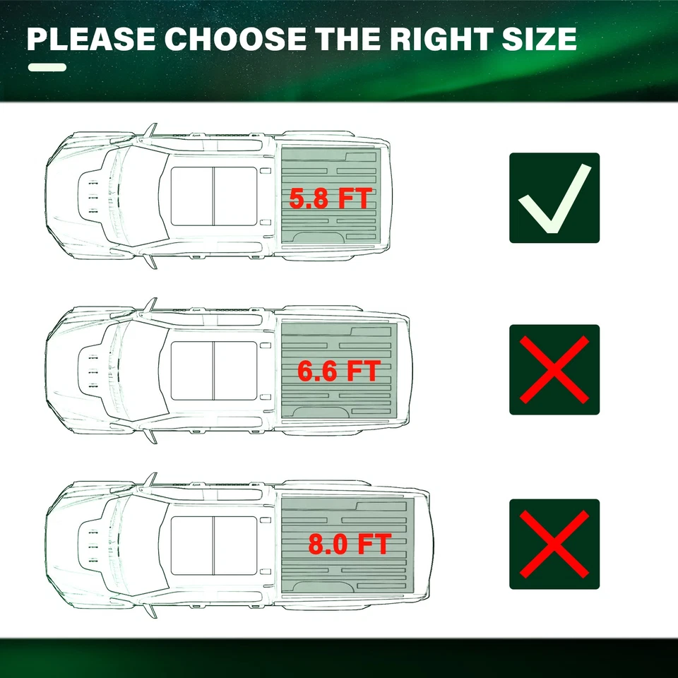 Cubierta Tonneau retráctil para plataforma de camioneta de 5,8 ft para Silverado 1500/GMC 1500 2019-2025 Foto 4 de 4