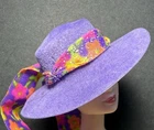 Barbie doll Purple Flocked Beach Hat Vintage 1990s Mattel