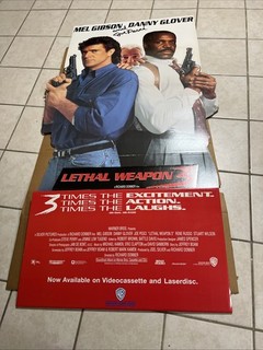 Lethal Weapon 3 Advertising Standee Cardboard Movie Promo Sign Blockbuster