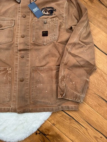 Polo Ralph Lauren Men’s Brown Sportsman Work Utility Dog Jacket Canvas XL Bnwt image 5