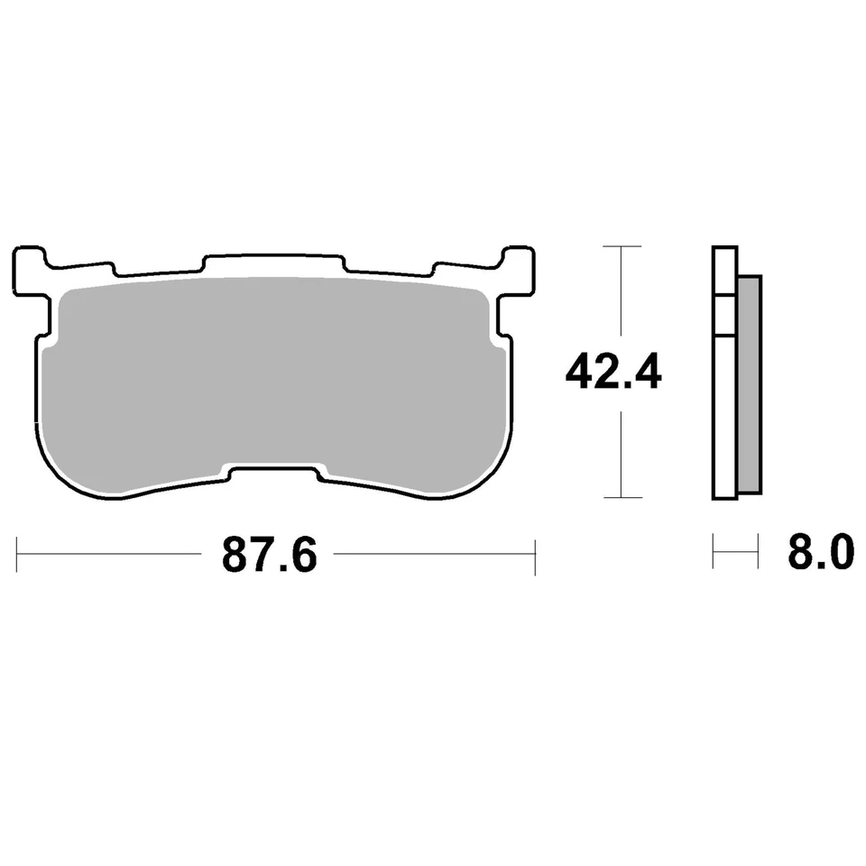 Тормозные колодки для HARLEY TRIKE 1800 TRI GLIDE CVO FLHTCUTGSE 2021 задние V-Twin SBS - Изображение 2 из 4