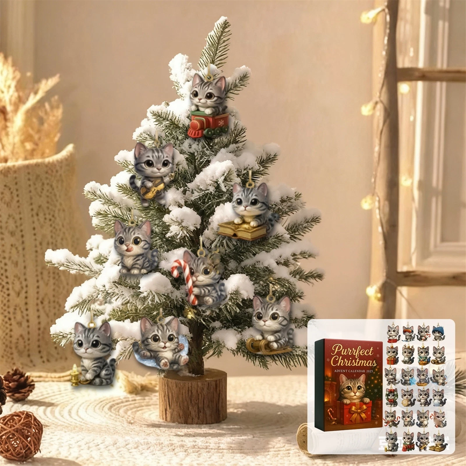 2D Plane Box 24 Double-sided Printing Pendant Countdown Calendar 24-day