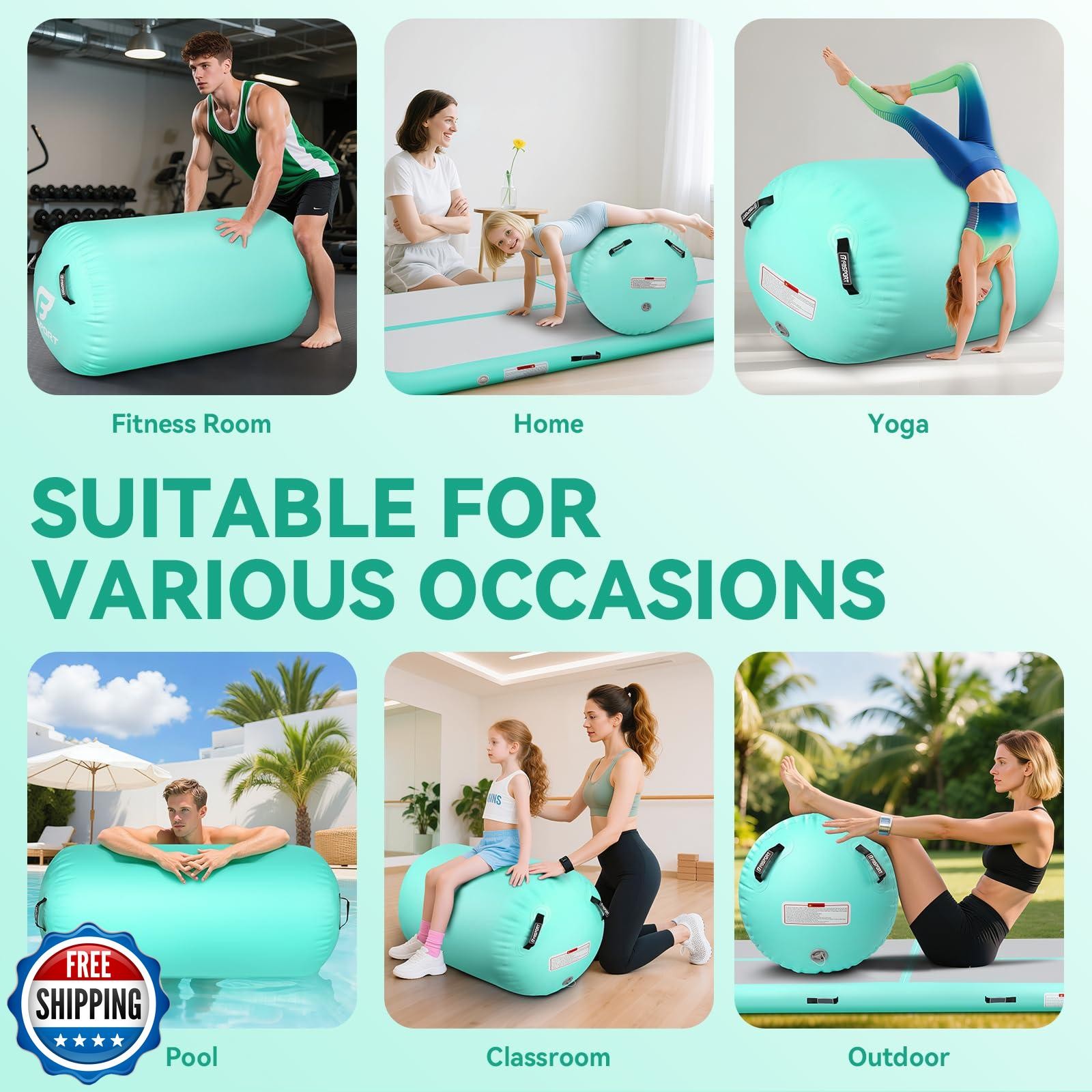 Air Roller Gymnastics Barrel, Inflatable Gymnastics Air Roller In