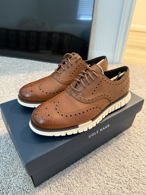 Cole Ham Zero grand Remastered Wingtip Oxfords Size 7 M British Tan