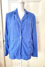 Free People Simply Perfect Blazer Jacket Size Medium M Cotton Linen Blend Boho