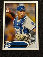 2012 Topps Salvador Perez ROOKIE CARD RC #343 Kansas City Royals Homerun Title. rookie card picture