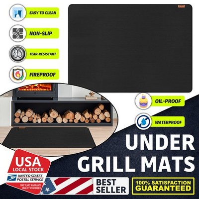 Easy to Clean 76''x52'' BBQ Grill Floor Mat 1x Reusable Portable and easy to store