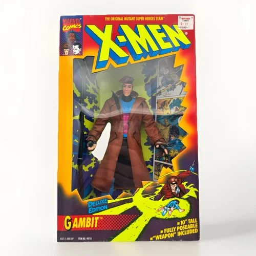VTG Marvel Comics 1994 Toy Biz X-Men Gambit Deluxe Edition 10" New in Box