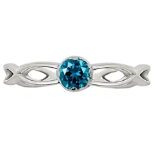 London Blue Topaz 925 Sterling Silver Ring s.7 Jewelry R-1213
