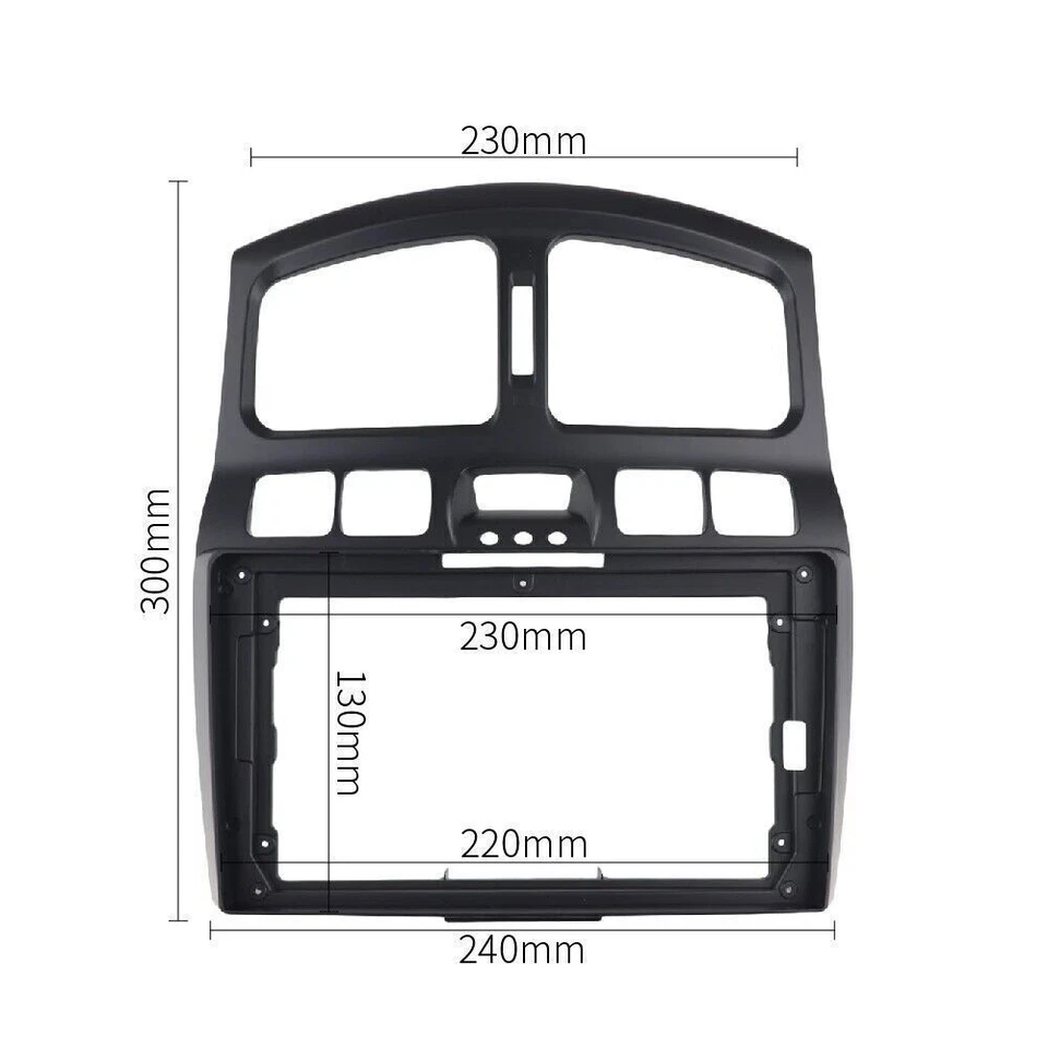 Новый автомобильный стерео радио панель отделки 9 дюймов рама для Hyundai Santa fe 2001-06 - Изображение 2 из 4
