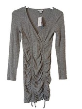 Topshop Grey Ribbed Dress Size 10
