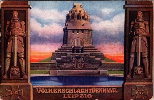 DEUTSCHLAND 1913 POSTAMTLICHE ILLUSTRIERTE KOMM POSTKARTE SPEZIAL CANC LEIPZIG ADDR