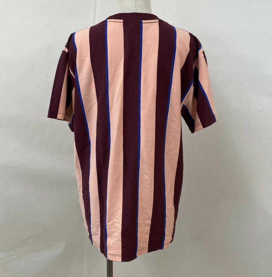 Camiseta Obey Para Mujer Box Jersey Escéptico Granate/Melocotón Talla L Nueva Con Etiquetas Shepard Fairey Foto 3 de 3