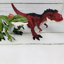 Zuru Robo Alive Dino Action Red T-Rex Green Raptor Dinosaurs Roaring Action