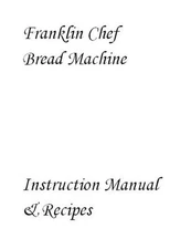 Franklin Chef Bread Machine Manual FBM280, FBM285, FBM2000