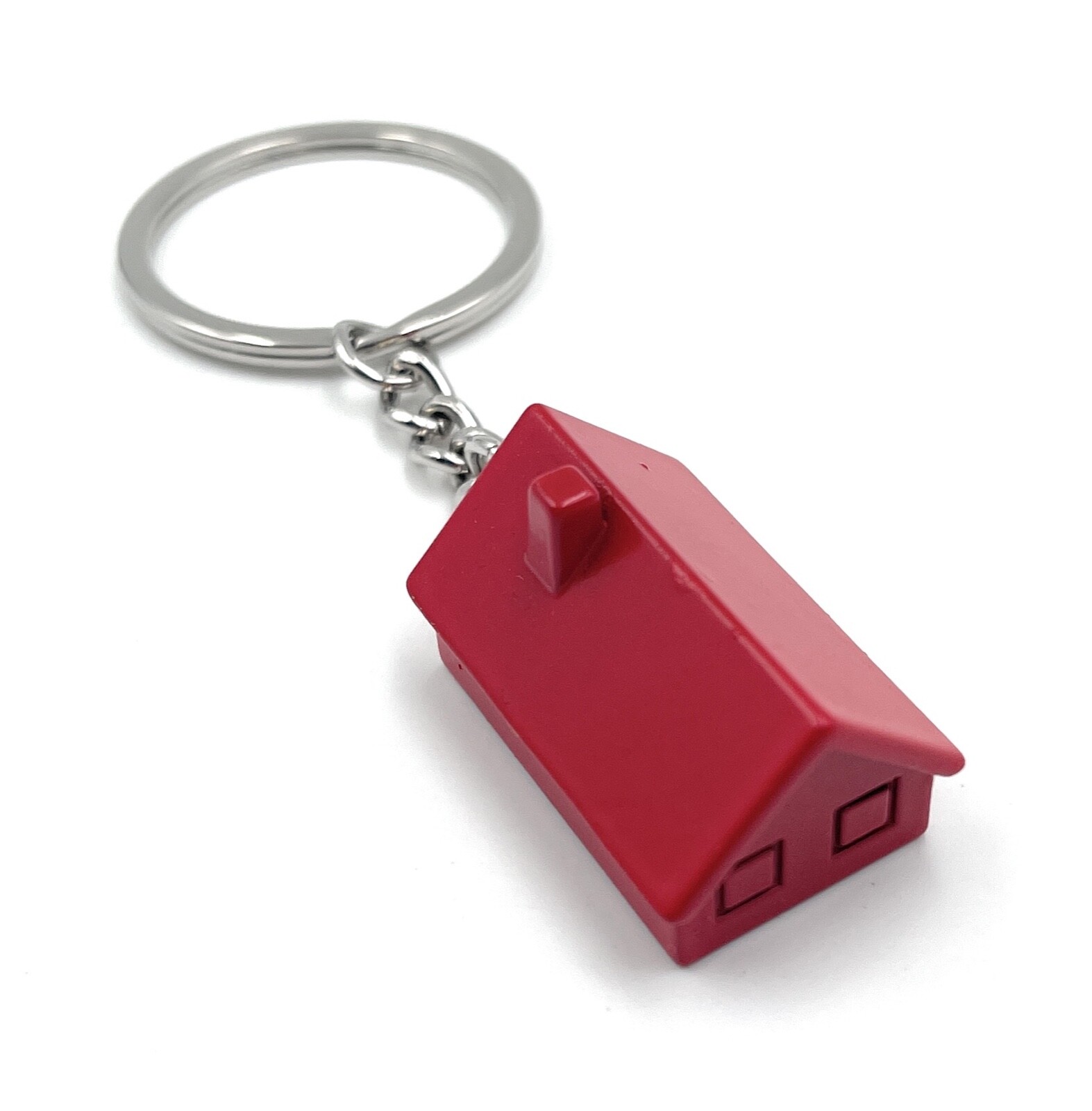 House Half Red Keychain Pendant