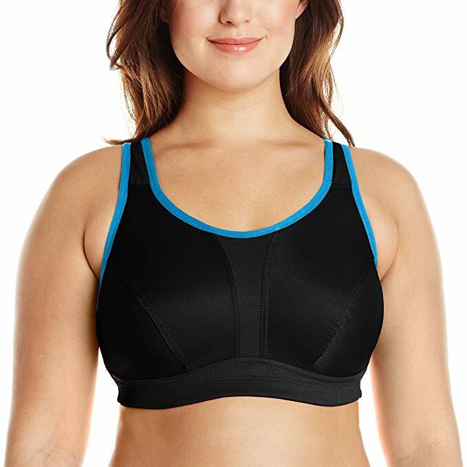 LEADING LADY BLACK SPORTS BRA #5430 WITH WICKING POLY