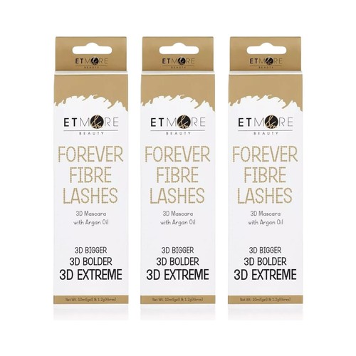 ETMORE BEAUTY FOREVER FIBER LASHES 3D MASCARA 10ml Gel und 1,2g Fasern - Bild 1 von 7