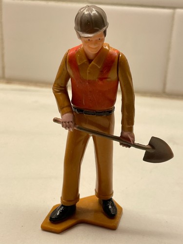 2 Vintage Tonka Replacement Toy Figure Miner Overalls Mechanic Man Carpenter - Picture 2 of 12