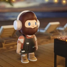 F.UN x FARMER BOB Island Series - Barbecue mini figure New gift beach fun BBQ