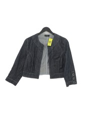 Bianca Women's Jacket Uk 10 Blue Cotton With Elastane Bomber Jacket