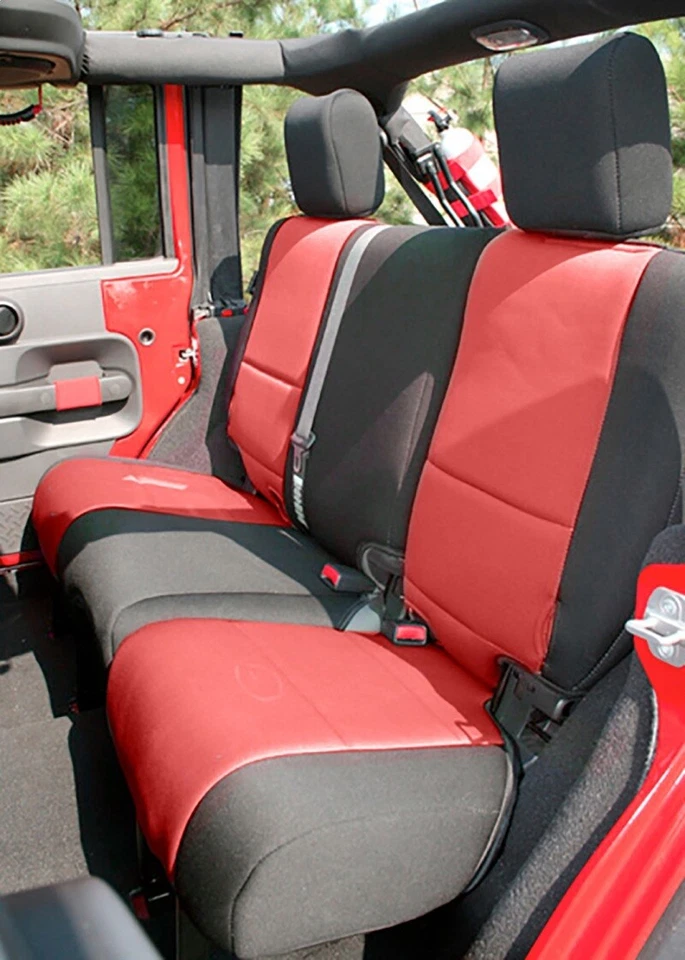 Kit de cubierta de asiento Rugged Ridge 13297.53 negro/rojo para Jeep Wrangler JK 11-18 Foto 3 de 4