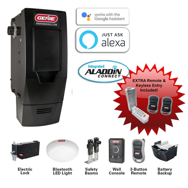 Genie Garage Door Wall Mount Opener Model 6170 (PLUS 2 Remotes