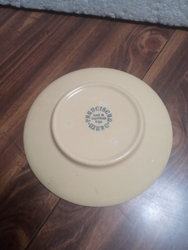 franciscan ware 5 1/2 inch yellow saucer - Picture 3 of 3