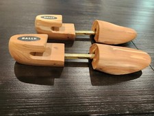 Vintage Bally Cedar Wood Shoe Trees Adjustable Size L USA