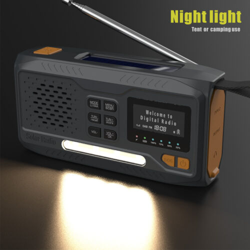 Hand Crank Dynamo Wind Up Solar DAB FM Radio USB Charger Emergency Light Torch - Picture 4 of 11