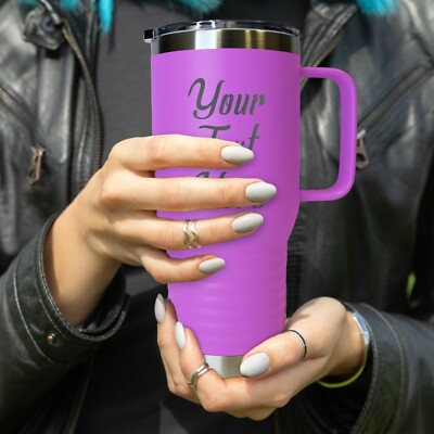 Personalized 20 oz Stainless Steel Tall Insulated Coffee Mug with Custom  Text | eBay