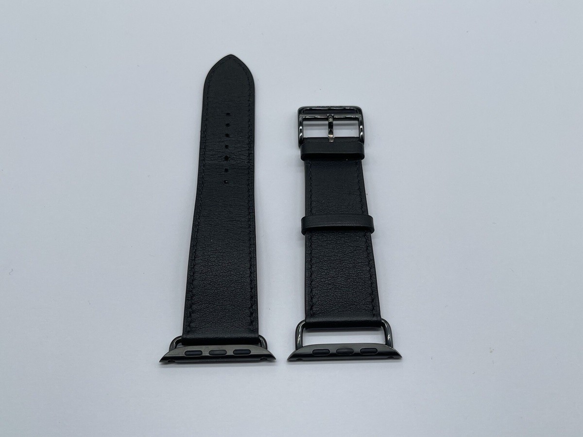 Genuine Apple Watch Hermes NOIR Attelage Single Tour Leather