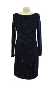 midnight blue velvet dress uk