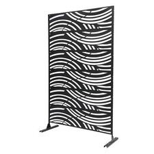 Garden Decoration Black Metal Privacy Screen Arc Type Room Steel Divider Screen