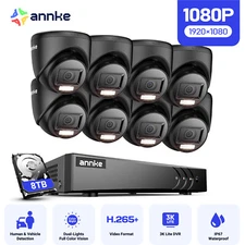 ANNKE 5IN1 8CH 3K Lite DVR 1080P CCTV Security Camera System Outdoor Color Night