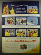 1952 Kodak Brownie and Magazine 8 Movie Cameras Ad - There's no end