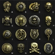 Skull Concho Crossbones Rose Floral Crown Roman Numeral Punk Brass Paktong