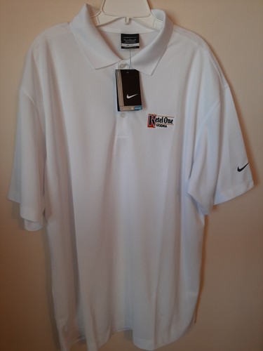NWT Nike Golf Dri-Fit Ketel One Vodka White Polo Shirt Men's XL--Pristine!
