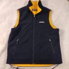 VTG Abercrombie & Fitch Mountain Fleece Men's L Reversible Vest Full Double ZIP