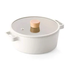 NEOFLAM FIKA Nonstick Induction 2.7QT Stockpot Casserole with lid, Made in Korea