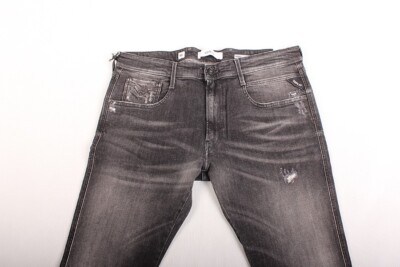 New Replay jeans M914 199 926 097 Anbass, black, men's jeans
