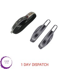 REMOTE FOB KEY COVER HOUSING SIDE CASE REPLACEMENT FOR PORSCHE, METALLIC BLACK