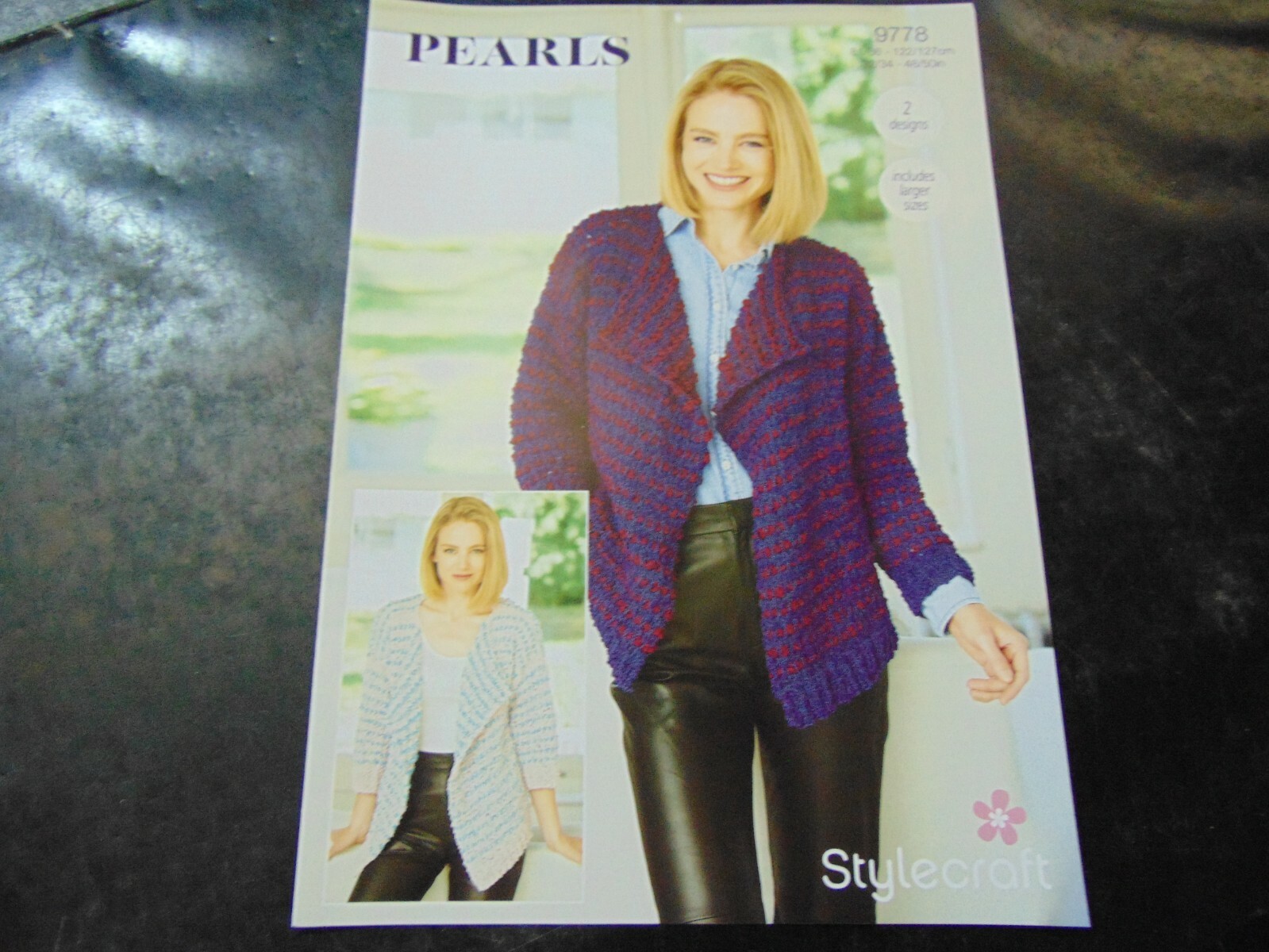 Stylecraft Pearls Knitting Pattern 9778 (2 Designs) Jackets 32/34 - 48/50 ins