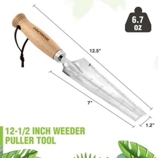 WORKPRO Garden Trowel with Wood Handle, Stainless Steel Narrow Hand Shovel USA