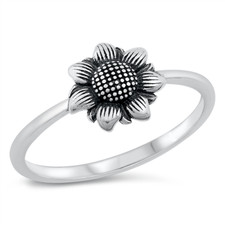 Silver Ring - Sunflower available sz 4-10