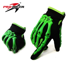 Outdoors Men Cycling Bike Motorcycle Skull Bone Skeleton Goth Full Finger Gloves