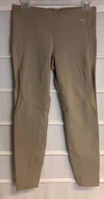 JoyLab Light Pale Green Mesh Panel Cropped Leggings Medium EC!