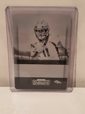 2018 Panini Plates & Patches Carlos Henderson 1of1 Broncos Printing Black 1/1